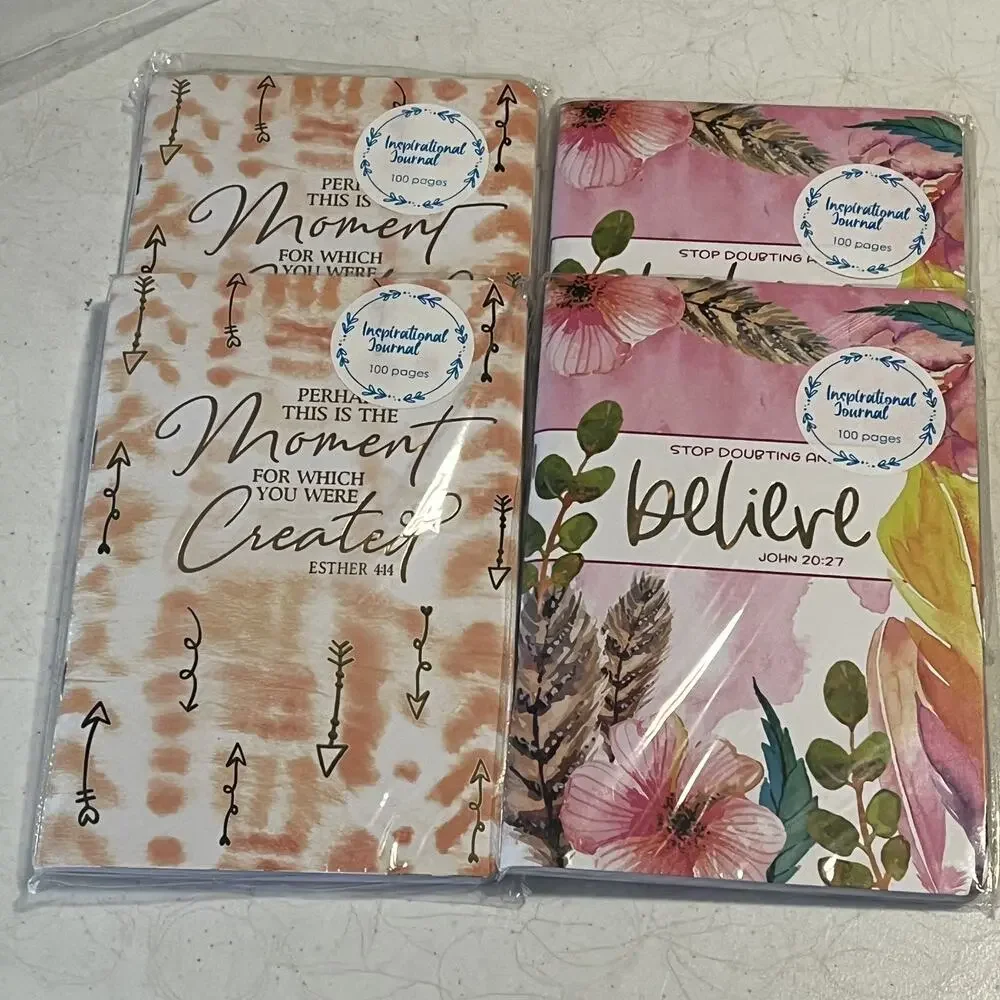 Crown Jewlz Inspirational Journals Colorful Patterns 100 Pages Each Set of 4